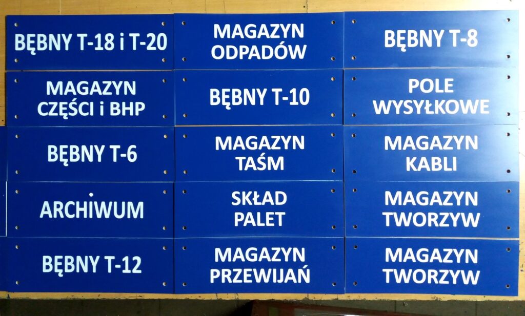 Oznakowanie pomieszczeń technicznych